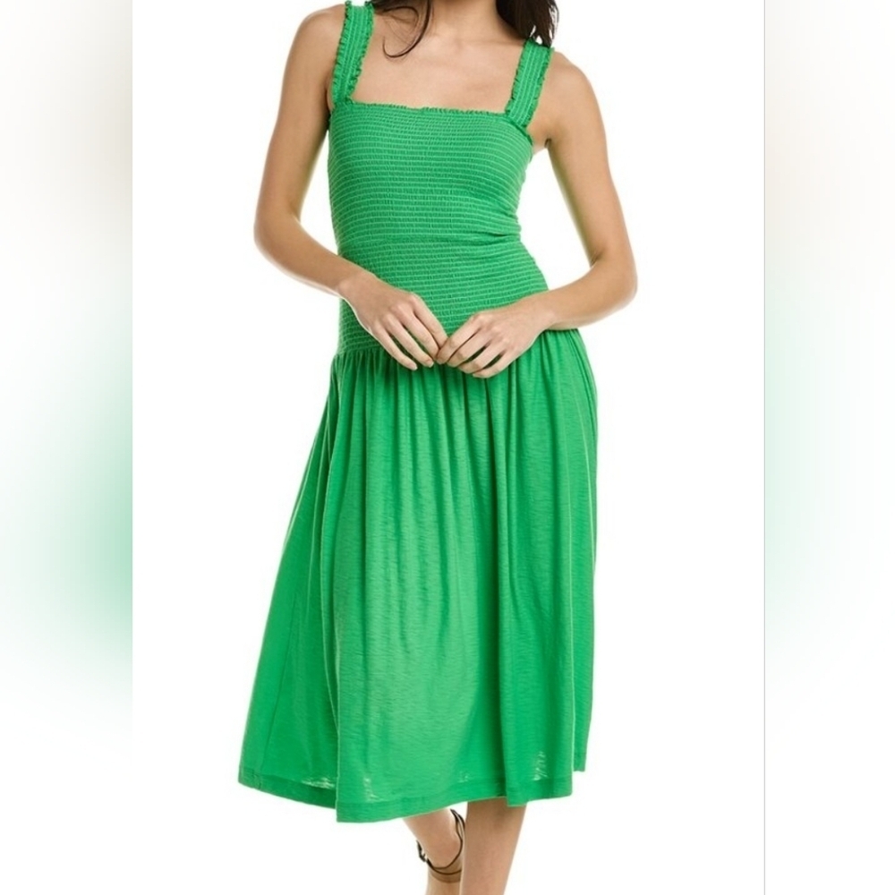 Nation Ltd Gabby Green Smocked Sunddress Dress Size Medium.